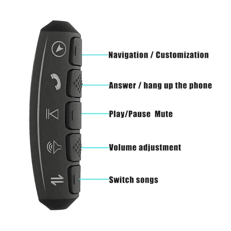 Universal Steering Wheel Controller Multifunctional Wireless DVD Navigation Key Remote Controller - Steering Wheel Accessories by buy2fix | Online Shopping UK | buy2fix