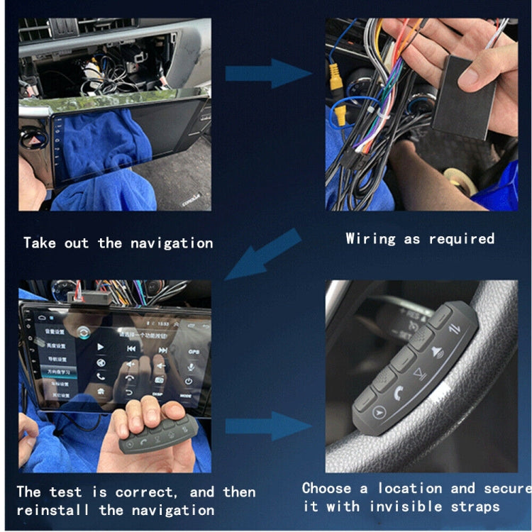 Universal Steering Wheel Controller Multifunctional Wireless DVD Navigation Key Remote Controller - Steering Wheel Accessories by buy2fix | Online Shopping UK | buy2fix