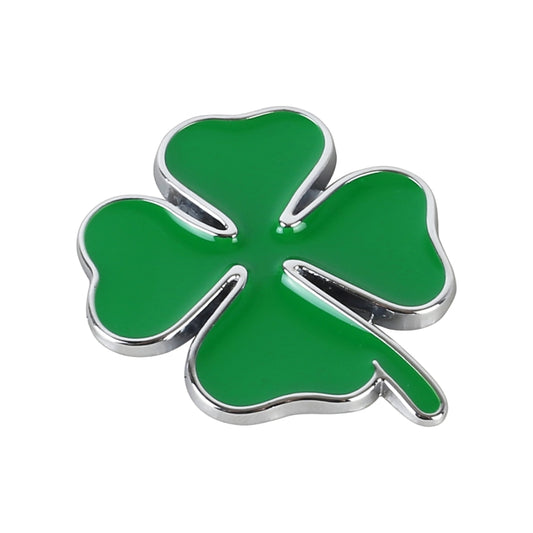 Four Leaf Clover Luck Symbol Badge Labeling Sticker Styling Car Decoration, Size: 4x3x0.3cm - 3D Metal Sticker by buy2fix | Online Shopping UK | buy2fix