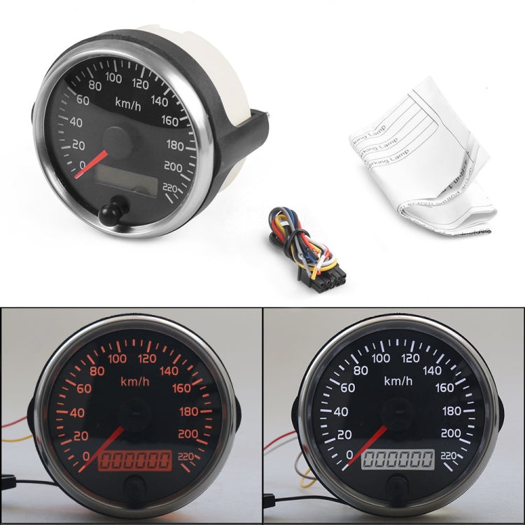 Car Modified 85mm 2 in 1 LCD Instrument Speedometer + Odometer - Clocks & Car Meters by buy2fix | Online Shopping UK | buy2fix