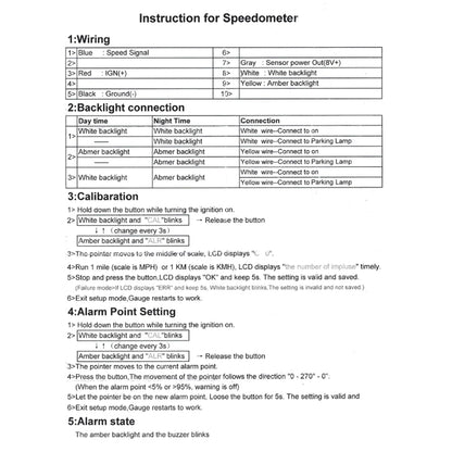Car Modified 85mm 2 in 1 LCD Instrument Speedometer + Odometer - Clocks & Car Meters by buy2fix | Online Shopping UK | buy2fix