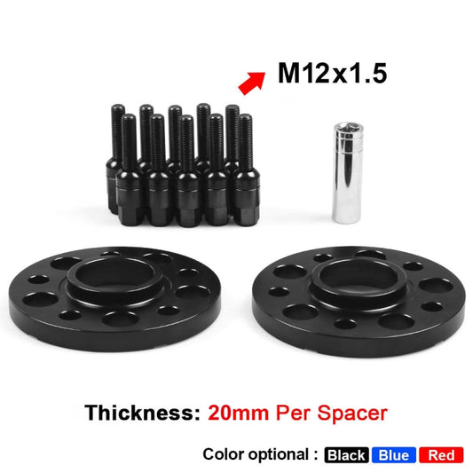 For Mercedes-Benz 20mm Car Modified Wheel Hub Flange Center Wheel Spacer with M12x1.5 Screws (Black) by buy2fix