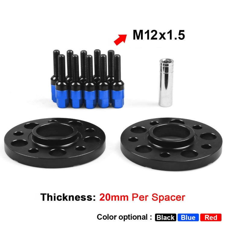 For Mercedes-Benz 20mm Car Modified Wheel Hub Flange Center Wheel Spacer with M12x1.5 Screws (Blue) by buy2fix