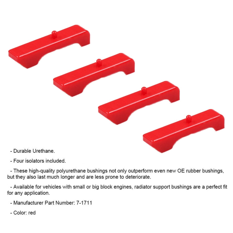 For Chevrolet / GMC 1973-1987 Car Block Engined Radiator Isolators Shield Bushing by buy2fix