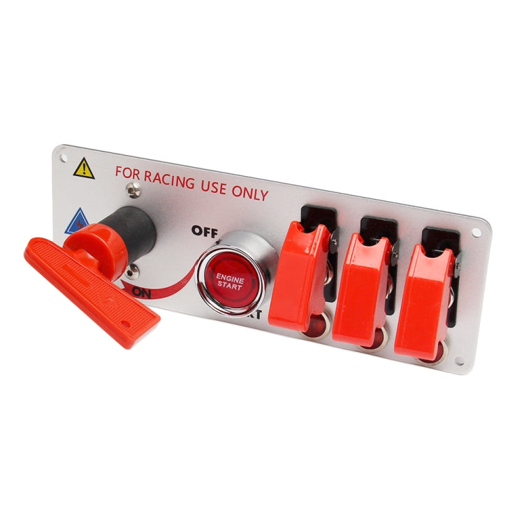 12V Racing Car LED Ignition Switch One Key Start Combination Panel - Car Switches by buy2fix | Online Shopping UK | buy2fix