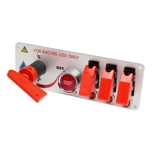 12V Racing Car LED Ignition Switch One Key Start Combination Panel - Car Switches by buy2fix | Online Shopping UK | buy2fix