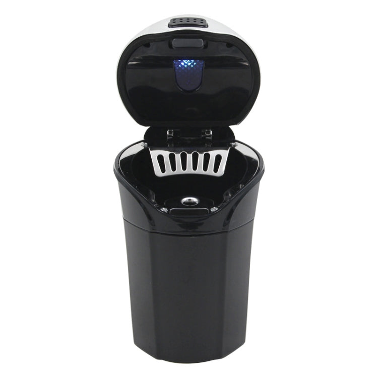 N12B Car Creative Ashtray Solar Power With Light And Cover Car Supplies (Gold) by buy2fix