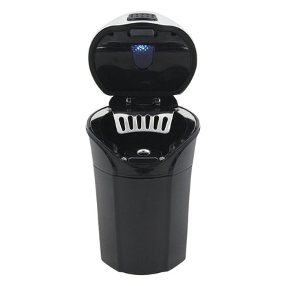 N12B Car Creative Ashtray Solar Power With Light And Cover Car Supplies (Gold) by buy2fix