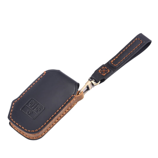 For KIA Carnival EX / SX Hallmo Car Cowhide Leather Key Protective Cover Key Case(Brown) - Car Key Cases by Hallmo | Online Shopping UK | buy2fix