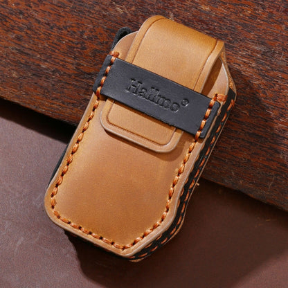 For Kia Sorento / Seltos 2021 / K5 Hallmo Car Cowhide Leather Key Protective Cover Key Case(Blue) - Car Key Cases by Hallmo | Online Shopping UK | buy2fix