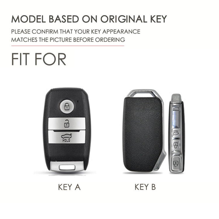 For Kia Sportage R / K5 / K4 / K2 / KX3 Hallmo A Style Car Cowhide Leather Key Protective Cover Key Case(Brown) - Car Key Cases by Hallmo | Online Shopping UK | buy2fix