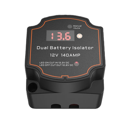 IP68 12V 140A Car Yacht RV Smart Dual Battery Isolation Controller VSR Digital Display Voltmeter by buy2fix