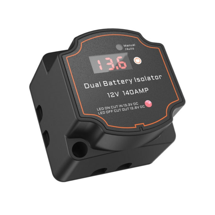 IP68 12V 140A Car Yacht RV Smart Dual Battery Isolation Controller VSR Digital Display Voltmeter by buy2fix