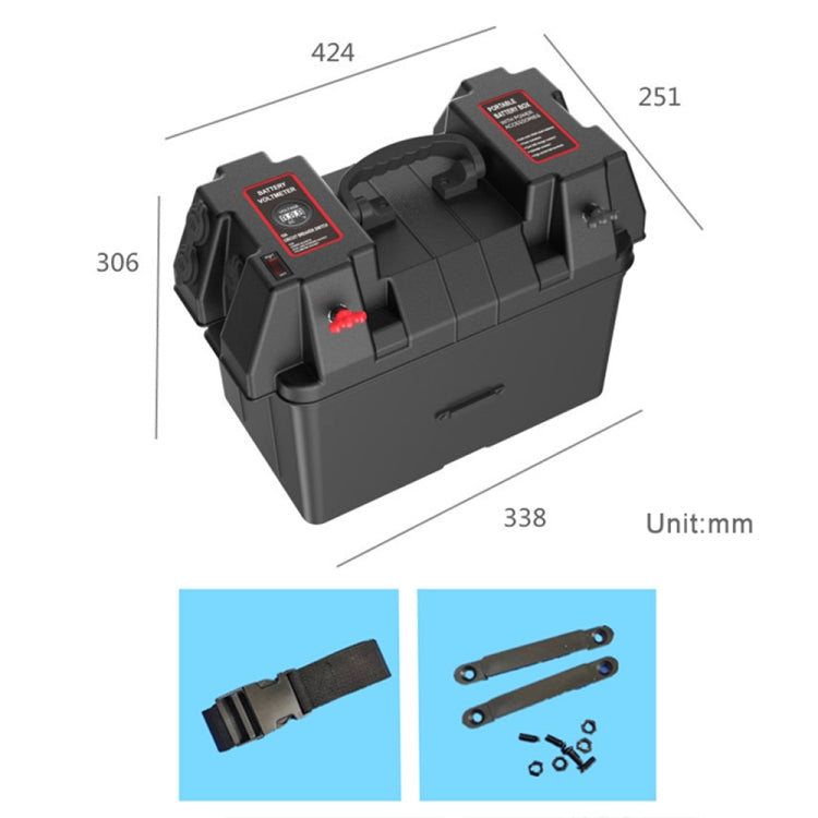 Outdoor Portable Multifunctional Battery Box 12V USB Output Emergency Power Supply by buy2fix