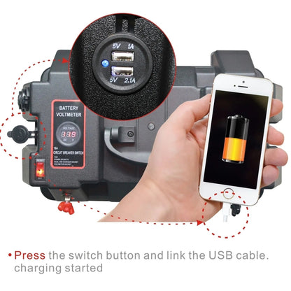 Outdoor Portable Multifunctional Battery Box 12V USB Output Emergency Power Supply by buy2fix