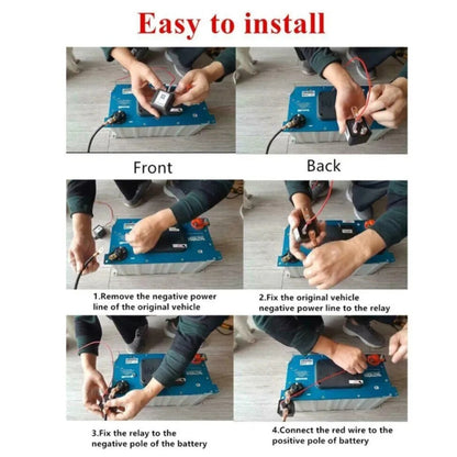 ZL180 12V 120A Car Relay Remote Rireless Battery Isolator with Battery Clip x 2 & Remote Control x 2 by buy2fix