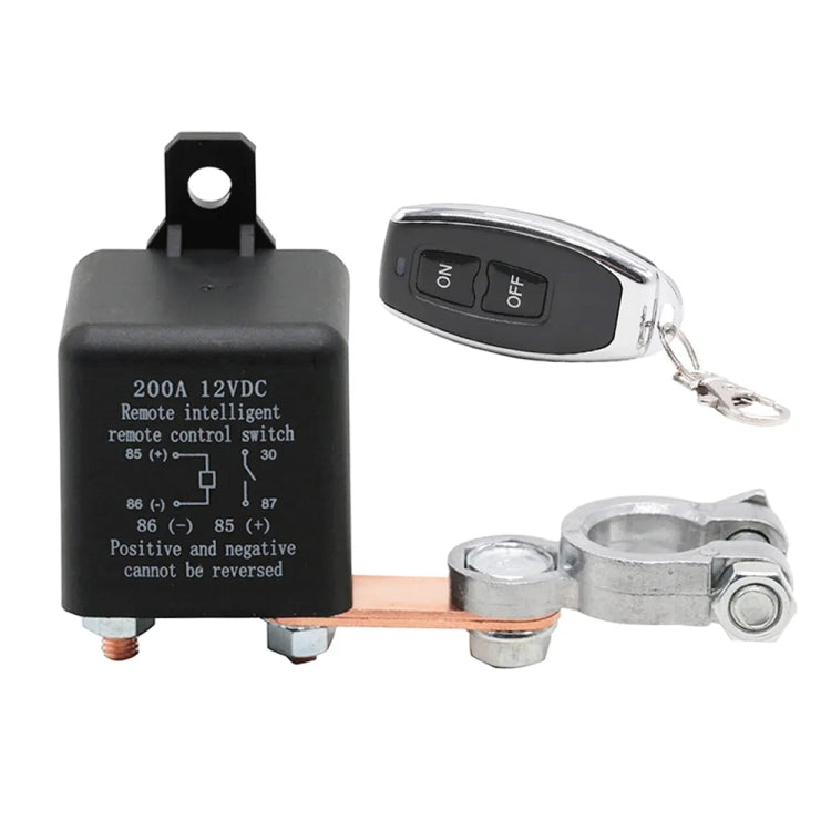 ZL180 12V 200A Car Relay Remote Rireless Battery Isolator with Battery Clip x 2 & Remote Control x 2 by buy2fix