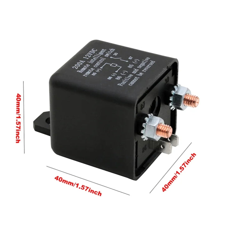 ZL180 12V 200A Car Relay Remote Rireless Battery Isolator with Battery Clip x 2 & Remote Control x 2 by buy2fix