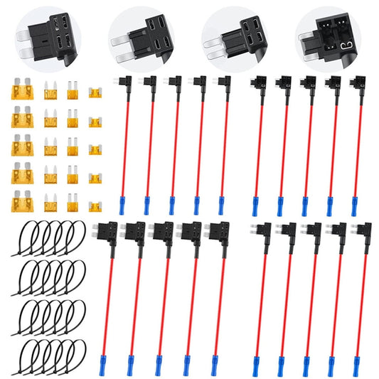 20 in 1 Car Blade Fuse Holder Kits with Cable by buy2fix