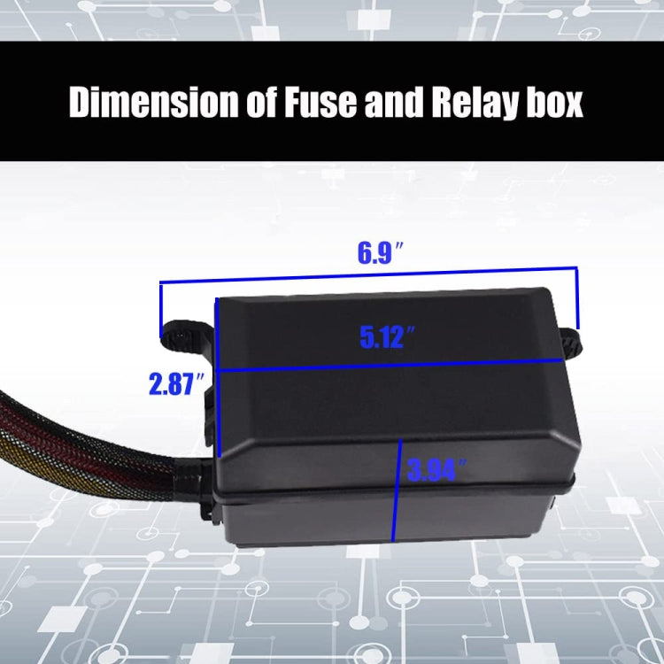 12V 5 Pin Car 6 Slots Waterproof Relay Fuse Box with Cable - Fuse by buy2fix | Online Shopping UK | buy2fix
