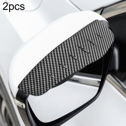 Car Rear View Mirror Rain Eyebrow Cover Catering Mirror PVC Carbon Fiber Pattern Rain Shield by buy2fix