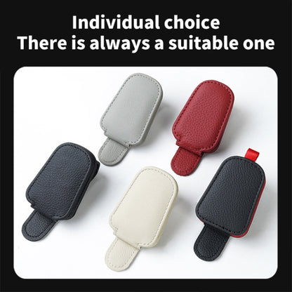 Car Sun Visor Glasses Clip Multi-functional Card Storage Bracket (Black Red) by buy2fix
