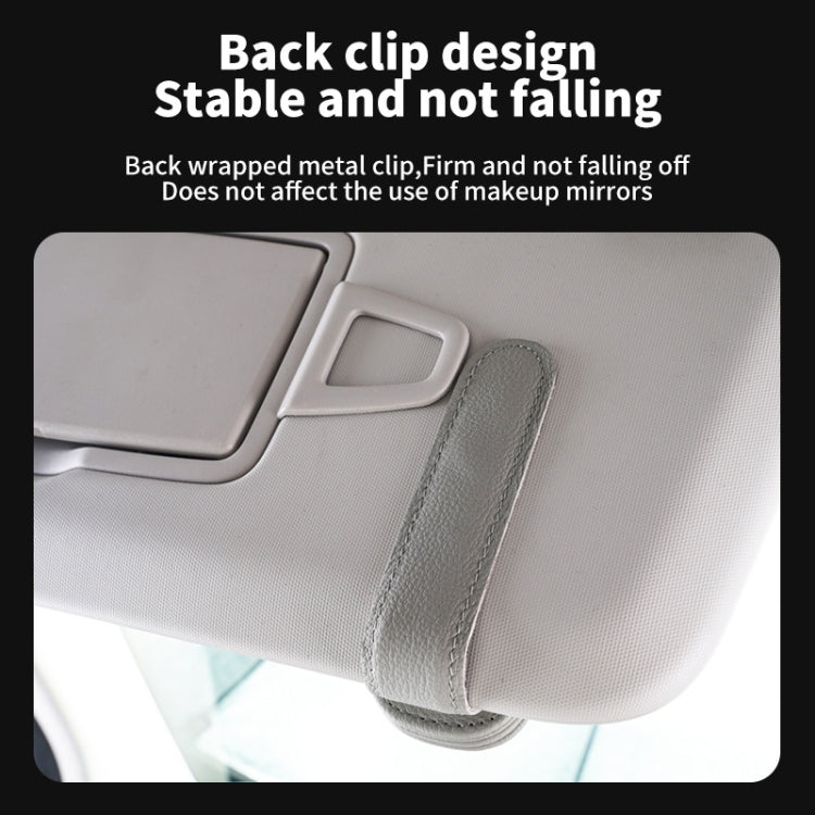 Car Sun Visor Glasses Clip Multi-functional Card Storage Bracket (Black) by buy2fix