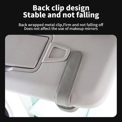Car Sun Visor Glasses Clip Multi-functional Card Storage Bracket (Beige) by buy2fix