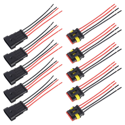 10pcs 4P Car Waterproof Plug Car Connector Plug-In, Length：10cm - Cables & Connectors by buy2fix | Online Shopping UK | buy2fix