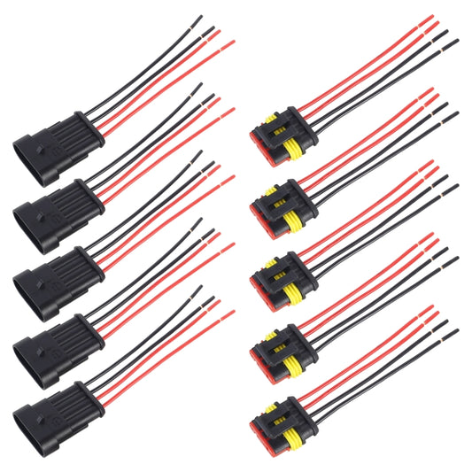 10pcs 4P Car Waterproof Plug Car Connector Plug-In, Length：10cm - Cables & Connectors by buy2fix | Online Shopping UK | buy2fix