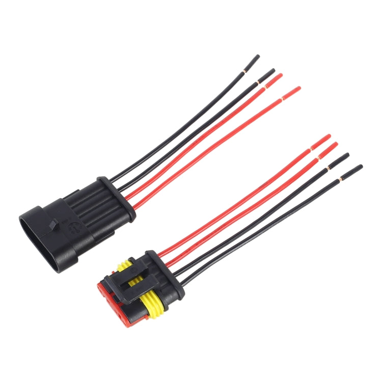 10pcs 4P Car Waterproof Plug Car Connector Plug-In, Length：10cm - Cables & Connectors by buy2fix | Online Shopping UK | buy2fix