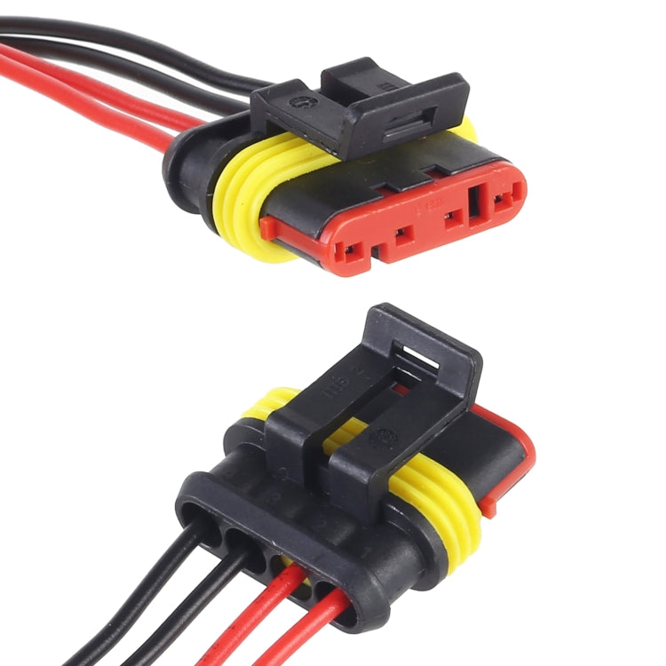 10pcs 4P Car Waterproof Plug Car Connector Plug-In, Length：10cm - Cables & Connectors by buy2fix | Online Shopping UK | buy2fix