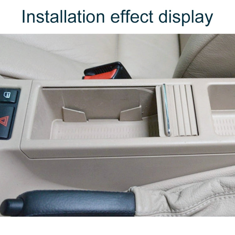 For BMW 3 Series E46 Left Driving Car Center Console Water Cup Holder Cover 51167038334(Beige) by buy2fix