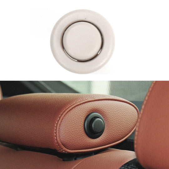 Pour BMW E90 / F18 conduite à gauche voiture siège arrière appui-tête bouton de commutation 52207251371-1 (Beige blanc)