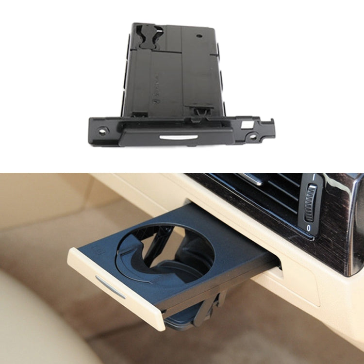 For BMW 3 Series E90 Left Driving Car Dashboard Right Side Water Cup Holder 5141 9173 469(Black) by buy2fix