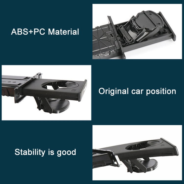 For BMW 3 Series E90 Left Driving Car Dashboard Right Side Water Cup Holder 5141 9173 469(Black) by buy2fix