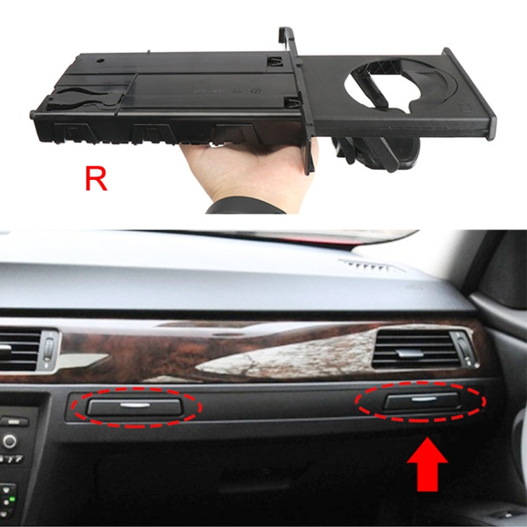 For BMW 3 Series E90 Left Driving Car Dashboard Right Side Water Cup Holder 5141 9173 473(Beige) by buy2fix