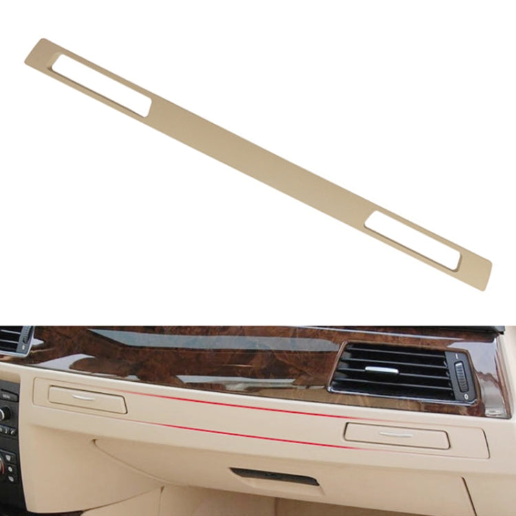 For BMW 3 Series E90 Left Driving Dashboard Water Cup Holder Decorative Frame 5145 7138 798(Beige) by buy2fix