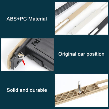 For BMW 3 Series E90 Left Driving Dashboard Water Cup Holder Decorative Frame 5145 7138 799(Grey) by buy2fix