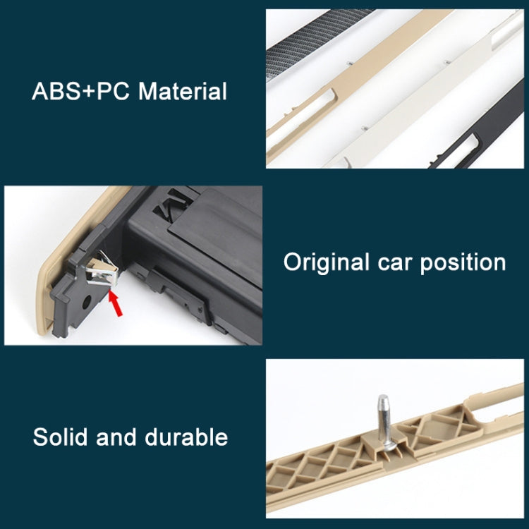 For BMW 3 Series E90 Left Driving Dashboard Water Cup Holder Decorative Frame 5145 7138 797(Black) by buy2fix