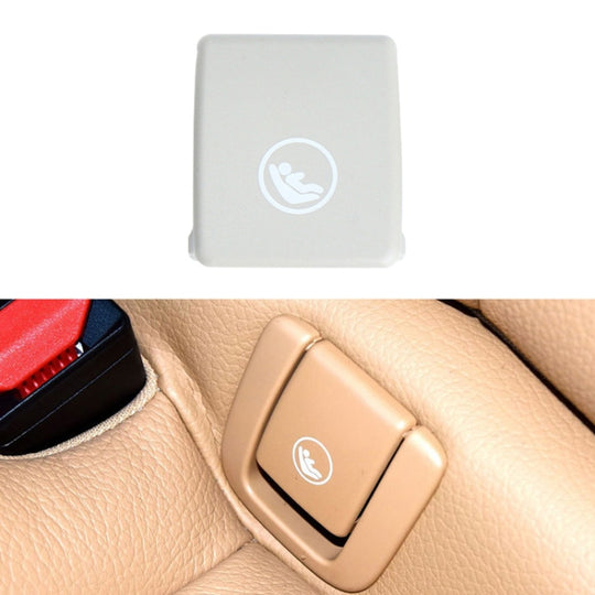 Child Seat Rear Row Seat Safety Belt Anchor Cover For volvo V90 / S90 / S60 / XC40 / XC60, Left-Drive(Beige White)