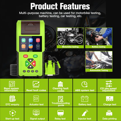 JDiag M200 8V-30V OBD Motorcycles Diagnostic Instrument with Data Printing - Code Readers & Scan Tools by buy2fix | Online Shopping UK | buy2fix