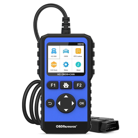 HD10 12V-24V 2 in 1 Full Systems Diagnostic Scan Tool OBD2/HDOBD/EOBD Scanner - Code Readers & Scan Tools by buy2fix | Online Shopping UK | buy2fix
