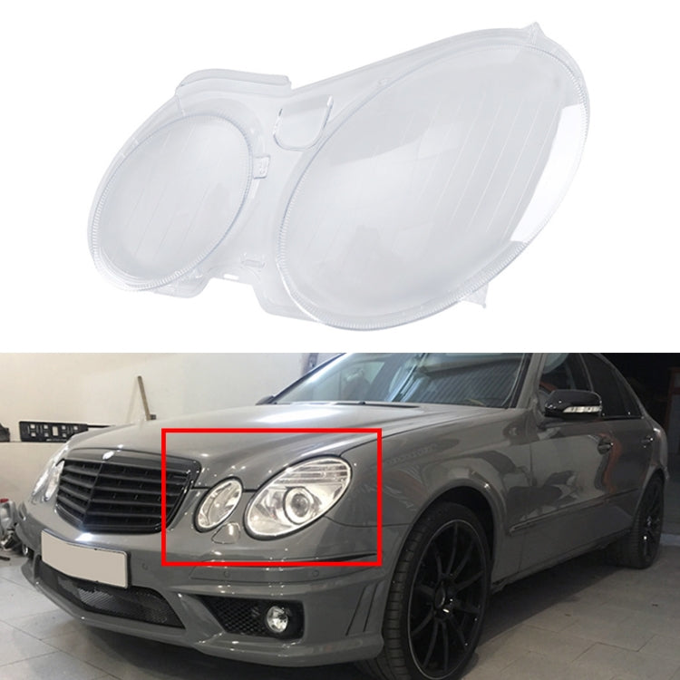 For Mercedes-Benz E-Class W211 2002-2008 Car Left Side Headlight Transparent Protective Cover 2118202961 - Car Light Accessories by buy2fix | Online Shopping UK | buy2fix