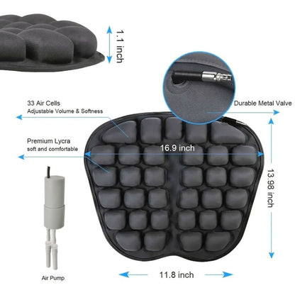 IN-SC003 Car Office Inflatable Airbag Seat Cushion, Style: Electric Water Inflatable Dual-Use (Black) by buy2fix