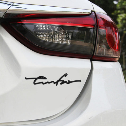 Car Personalized Aluminum Alloy Decorative Stickers, Size: 16x3.5x0.4cm (Black) by buy2fix