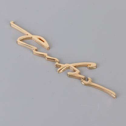 Car Personalized Aluminum Alloy Decorative Stickers, Size: 16x3.5x0.4cm (Gold) by buy2fix