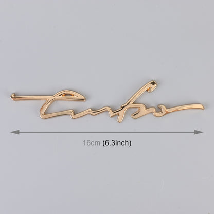 Car Personalized Aluminum Alloy Decorative Stickers, Size: 16x3.5x0.4cm (Gold) by buy2fix