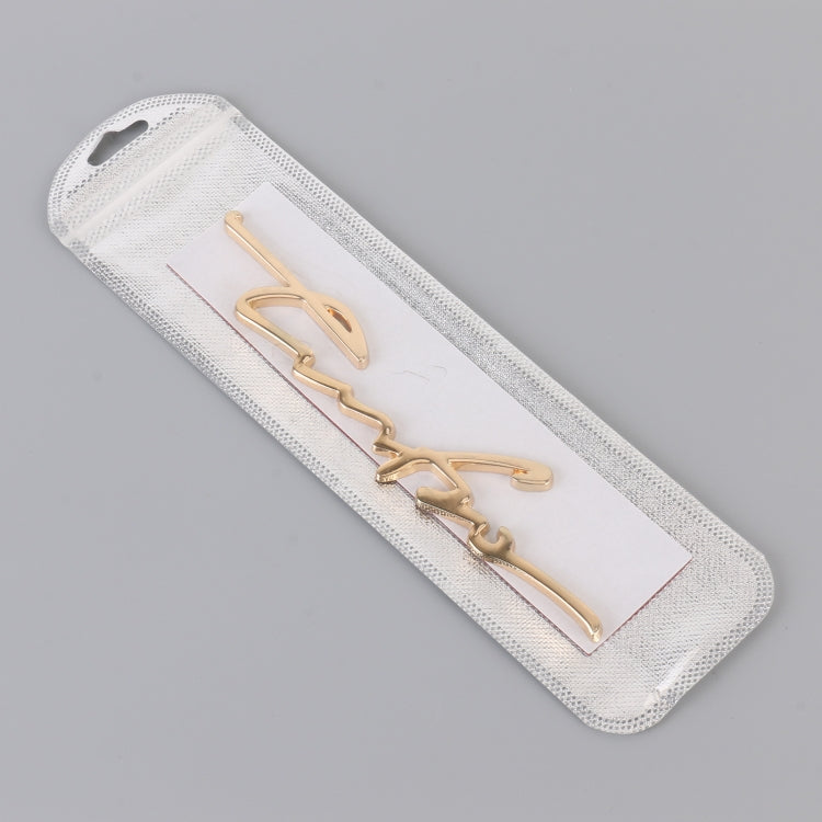 Car Personalized Aluminum Alloy Decorative Stickers, Size: 16x3.5x0.4cm (Gold) by buy2fix