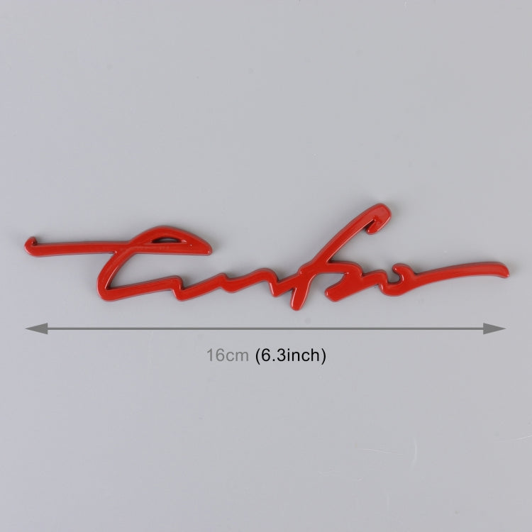 Car Personalized Aluminum Alloy Decorative Stickers, Size: 16x3.5x0.4cm (Red) by buy2fix